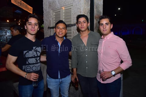 22082018 CONVIVEN.  Guillermo, Miguel, Alan y Carlos.