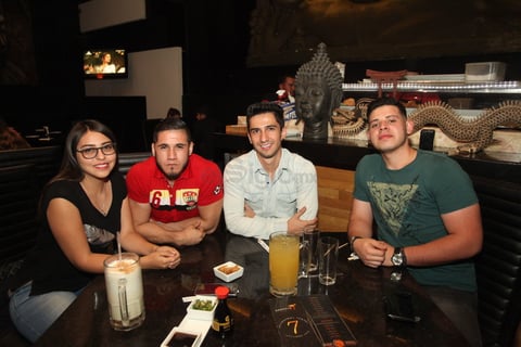 Dulce Abril, Aarón Estrada, Cristian Castañeda y David de la Rocha.