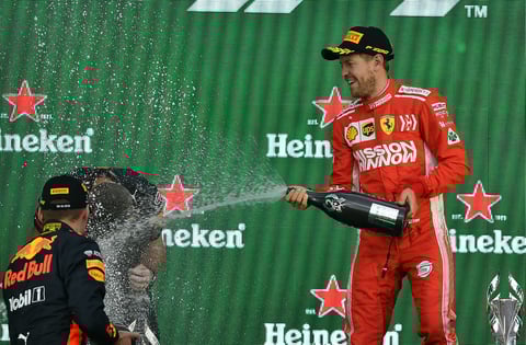 El alemán Sebastian Vettel (ferrari) quedó en segundo lugar.