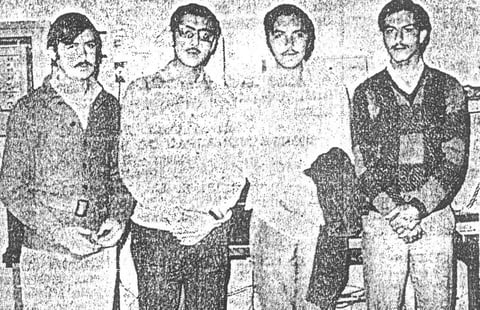 02122018 Raúl García de Alba, Enrique Mery, Enrique Canales y Salomón Juan Marcos en la década de los 70’.