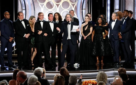Green Book, de Peter Farrelly, se llevó el galardón a la Mejor Película de Comedia o Musical, así como los trofeos al Mejor Actor de Reparto (Mahershala Ali) y mejor guion (Nick Vallelonga, Brian Currie y el propio Farrelly).