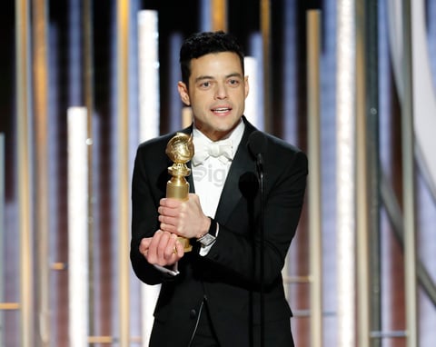 Rami Malek consiguió el reconocimiento como Mejor Actor por su retrato del difunto Freddie Mercury.