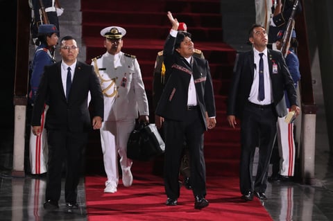 En la ceremonia de investidura estuvieron presentes los presidentes de Bolivia, Cuba, El Salvador y Nicaragua.