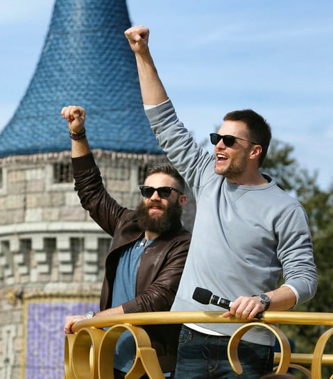 Tras ganar el Super Bowl, los Patriotas viajaron a Orlando para celebrar con la afición en el lugar más feliz del mundo.