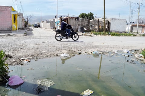 La ruta urbana también circulaba por la calle  Lago de la Victoria, en Zaragoza Sur que está en estas condiciones