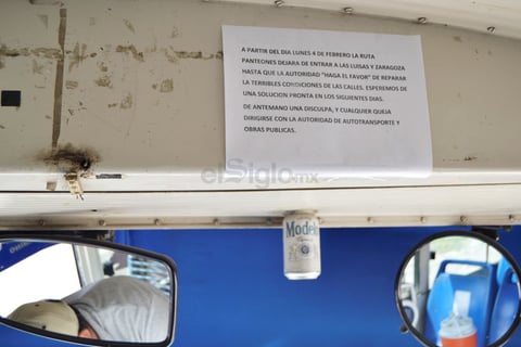 Una semana antes de suspender parcialmente el servicio, se hizo el anuncio en las unidades.