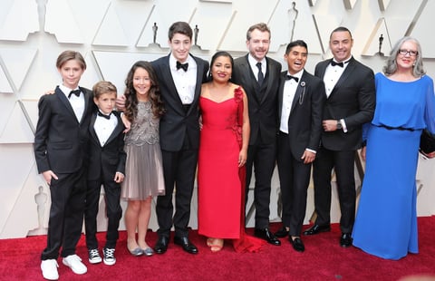 Miembros del elenco de la película Roma.