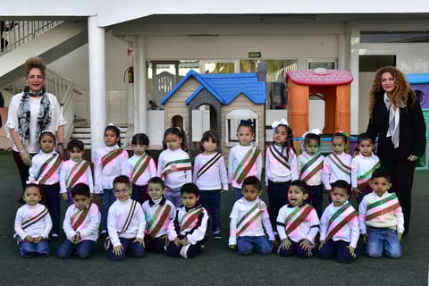 07032019 DíA DE LA BANDERA.  Alumnos de preescolar del Instituto Británico de Torreón.