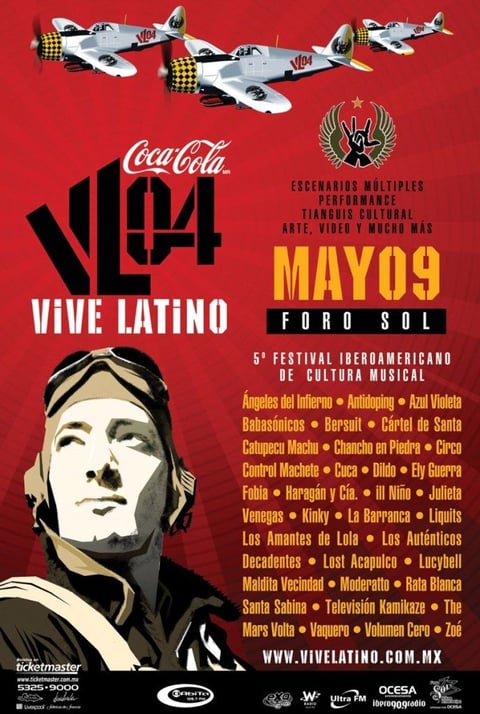 Estos son los 20 carteles en la historia del Vive Latino