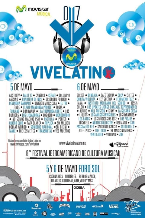 Estos son los 20 carteles en la historia del Vive Latino