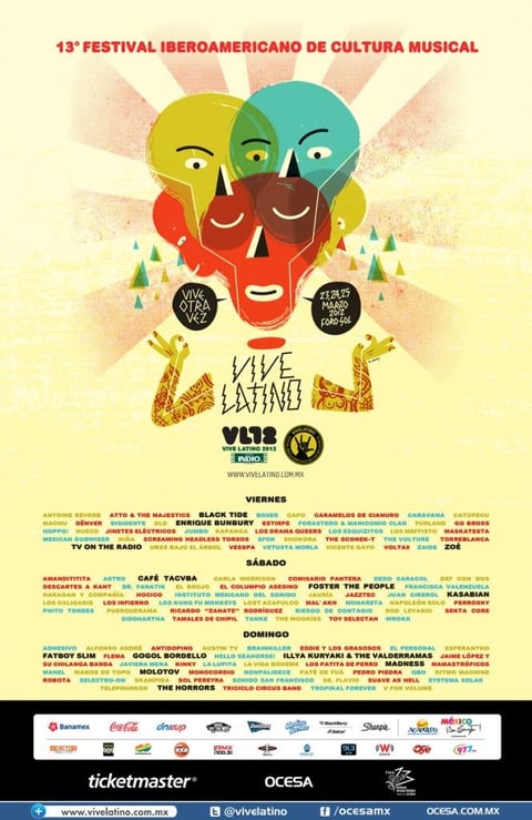 Estos son los 20 carteles en la historia del Vive Latino