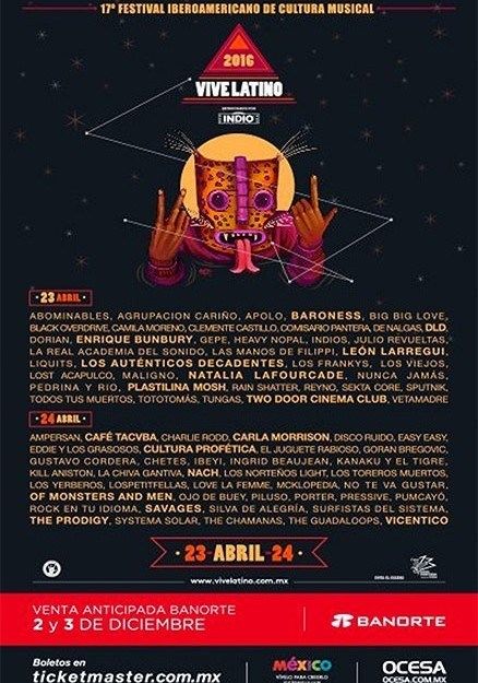 Estos son los 20 carteles en la historia del Vive Latino