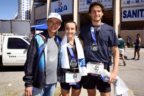 17032019 MARATóN LALA.  Eduardo Tricio, Ana Tricio y Daniel Treviño.