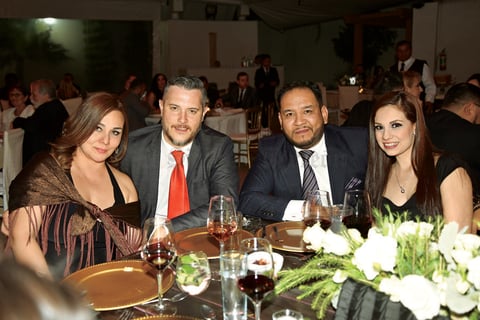 23032019 EN RECEPCIóN NUPCIAL.  Cory Huerta, Manuel Villegas, Roberto Job y Mayra Barba.