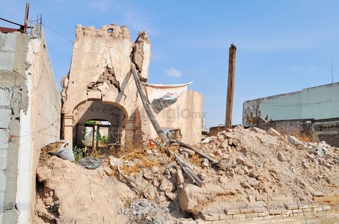 En un recorrido por el centro de Gómez Palacio, se observan todavía algunos inmuebles que han caído a causa de la falta de mantenimiento.