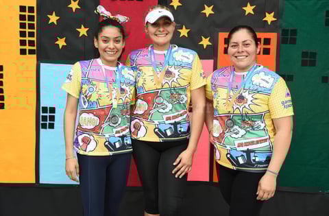 10042019 CRUZAN LA META.  Carmen, Neyma y Nereyda.