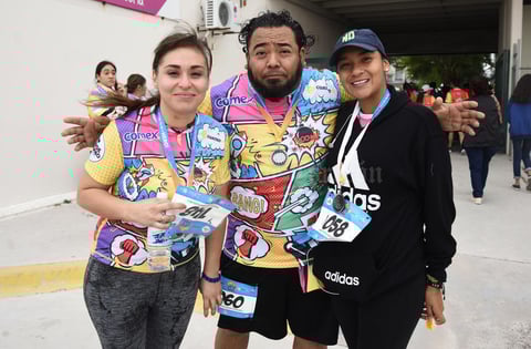 10042019 PARTICIPAN EN CARRERA.  Reina, Iván y Mónica.