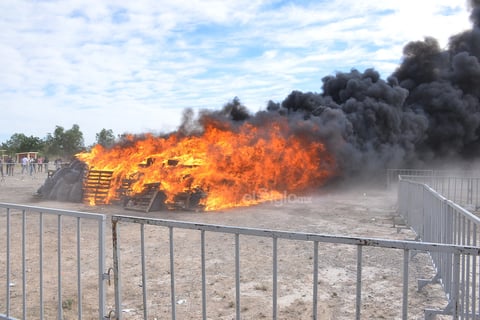 Se incineraron más de 10 toneladas de droga.