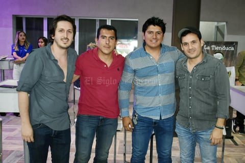 Marcelo, Oscar, Diego Armando y Eduardo