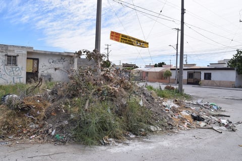 Tiradero de basura. En una esquina la empresa Pasa había colocado un contenedor de basura, pero lo retiraron y el lugar se sigue utilizando como deposito de basura y escombro, por los vecinos.