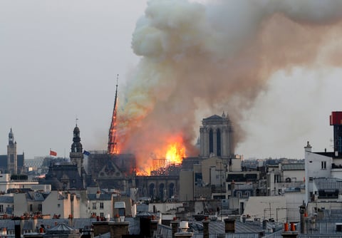 Así luce la catedral de Notre Dame.