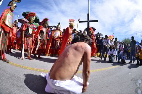 Representaron la Pasión de Cristo.