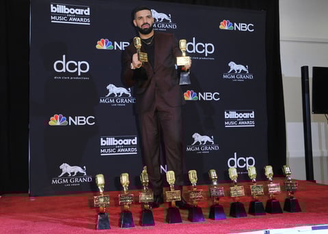 Drake triunfó hoy en los premios Billboard Music Awards 2019 con 12 galardones, un abultado palmarés con el que el canadiense se convirtió, además, en el artista más reconocido de la historia de estas distinciones al sumar ya 27 a lo largo de toda su carrera.
