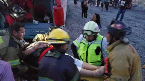 El chofer perdiera el control del vehículo e intentara detenerlo en una rampa de frenado.