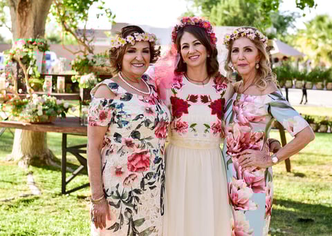 Sandra con su suegra, Cope Becerra de Gamboa, y su mamá, María Luisa Casale de Franco