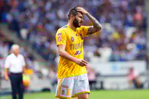 IMG_0714

MONTERREY, MEXICO - MAYO 15: Andre-Pierre Gignac del Tigres en lamento durante el juego de ida de la semifinal del torneo Clausura 2019 de la Liga Bancomer MX en el estadio Bancomer BBVA el 15 de Mayo de 2019 en Monterrey, Mexico (Foto: Alfredo Lopez/JAM MEDIA)