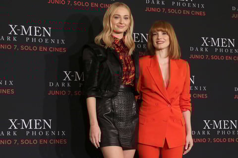 Turner y Chastain promocionan nueva cinta de X-Men en México