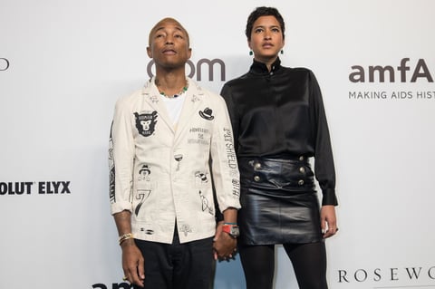 El cantante estadounidense Pharrell Williams y su mujer Helen Lasichanh.