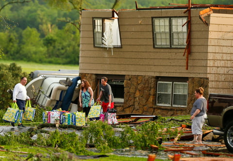 Un tornado devastó en las últimas horas a Kansas City.