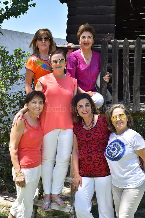 02062019 MUY CONTENTAS.  Amigas en el cumpleaños de Leticia.