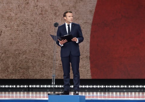 Habló el mandatario francés, Emmanuel Macron.