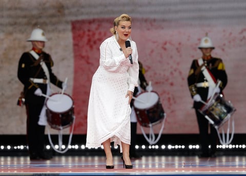 Sheridan Smith se presentó en el acto.