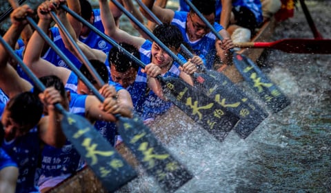 Se llevó a cabo el Festival de los Barcos Dragón.