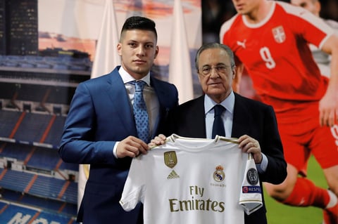 Luka Jovic vive su primer día como jugador del Real Madrid