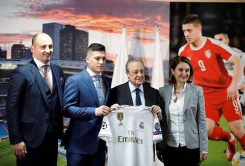 Luka Jovic vive su primer día como jugador del Real Madrid