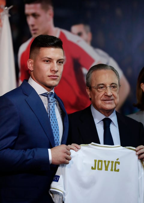 Luka Jovic vive su primer día como jugador del Real Madrid