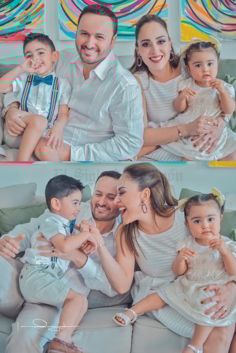 16062019 Ricardo Piñera Valdez y su esposa, Pita Zavala Jardón, acompañados de sus hijos, Richie Piñera Zavala y Mariangel Piñera Zavala.- Estudio Laura Grageda
