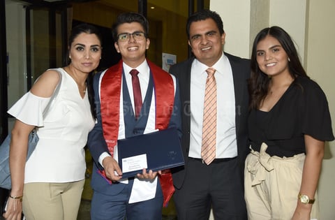 19062019 Lorena Valdés Rocío Lavenant, Rodolfo Valdez jr., Rodolfo Valdez y Lorena Valdez.
