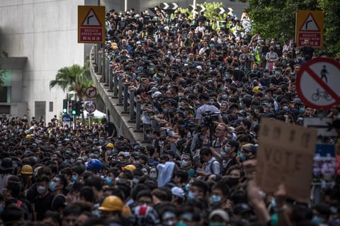 Las protestas siguen reclamando por los proyectos de ley de extradición.