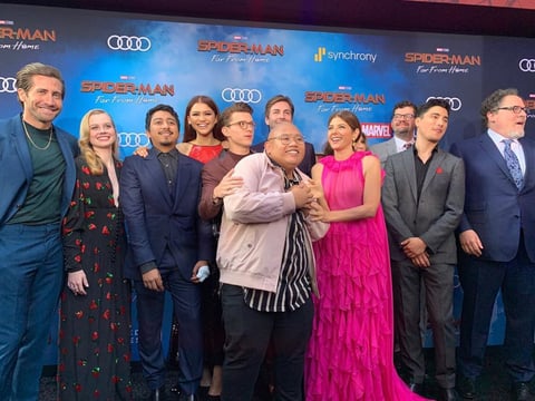 Desfilan por la alfombra roja del estreno de Spider-Man: Lejos de casa