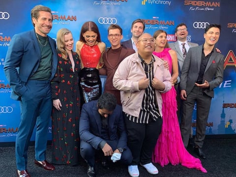 Desfilan por la alfombra roja del estreno de Spider-Man: Lejos de casa