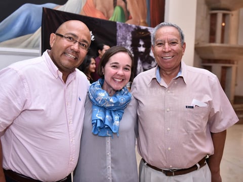 30062019 EN EL TEATRO.  Ramiro Flores, Raquel Morales y Javier de La Torre.