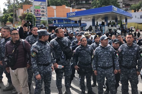 La protesta se llevó a cabo en las instalaciones del Centro de Mando de la Policía Federal, ubicado en la alcaldía de Iztapalapa, en el oriente de la capital.