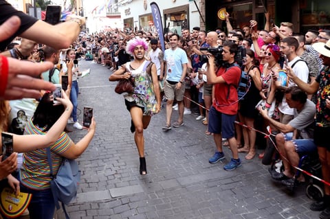 Madrid celebró su tradicional Carrera de Tacones.