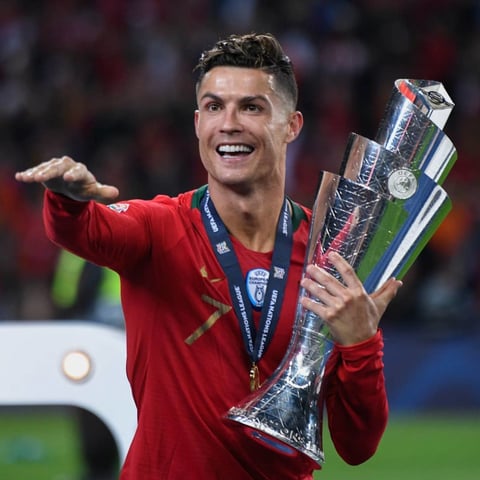 Cristiano Ronaldo es sexto con 109 millones.