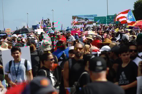 Marcharon a través del expreso PR-18, conocido como el expreso Las Américas.